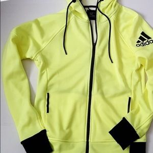 Neon Adidas Zip Up Hoodie